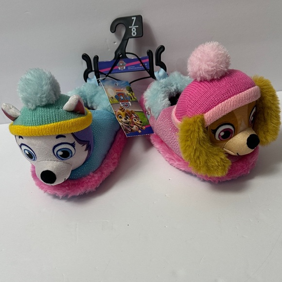 Paw Patrol Pink and Blue Kids Slippers - Picture 1 of 8
